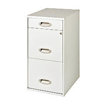Realspace Three-Drawer Vertical File, Soft White
