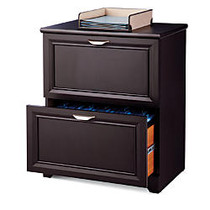 Realspace; Magellan Collection 2-Drawer Lateral File Cabinet, 30 inch;H x 23 1/2 inch;W x 16 1/2 inch;D, Espresso