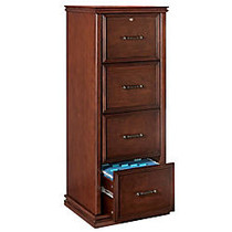 Realspace; Premium Wood File Cabinet, 4 Drawers, 55 2/5 inch;H x 21 inch;W x 18 9/10 inch;D, Dark Cherry