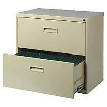 Realspace; SOHO Steel Lateral File, 2-Drawer, 27 3/4 inch;H x 30 inch;W x 17 5/8 inch;D, Putty