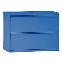 Sandusky; 800 Series Steel Lateral File Cabinet, 2-Drawers, 28 3/8 inch;H x 30 inch;W x 19 1/4 inch;D, Blue