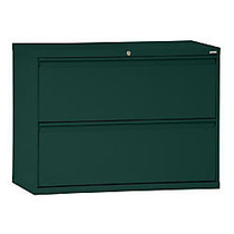 Sandusky; 800 Series Steel Lateral File Cabinet, 2-Drawers, 28 3/8 inch;H x 30 inch;W x 19 1/4 inch;D, Forest Green