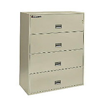 Sentry;Safe Fire-Resistant Letter-/Legal-Size Lateral File Cabinet, 4-Drawer, 53 5/8 inch;H x 42 13/16 inch;W x 20 1/2 inch;D, Putty, White Glove Delivery