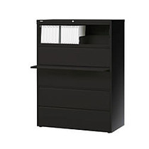 WorkPro; Steel Lateral File, 5-Drawer, 67 5/8 inch;H x 42 inch;W x 18 5/8 inch;D, Black