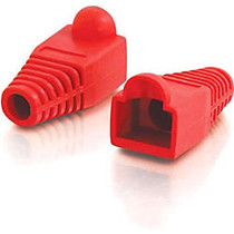 C2G RJ45 Snagless Boot Cover (5.5mm OD) - Red - 50pk