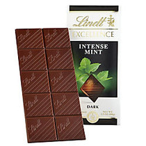 Lindt Excellence Chocolate, Intense Mint Dark Chocolate Bars, 3.5 Oz, Box Of 6