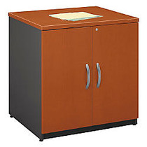 Bush Business Furniture Components Collection 30 inch; Wide Storage Cabinet, 29 7/8 inch;H x 29 1/2 inch;W x 23 3/8 inch;D, Auburn Maple, Premium Installation Service