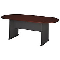 Bush Business Furniture Components Collection Racetrack Conference Table, 29 7/8 inch;H x 81 5/8 inch;W x 34 1/2 inch;D, Mahogany, Standard Delivery Service