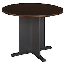 Bush Office Advantage Round Conference Table, 29 7/8 inch;H x 41 1/2 inch;W x 41 1/2 inch;D, Mocha Cherry/Graphite Gray, Premium Installation Service
