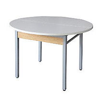 Z-Line Designs Z-Tech Modular Round Table, 30 inch;H x 48 inch; dia., Oak/Silver/White