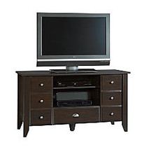 Sauder; Shoal Creek Entertainment Credenza TV Stand For TVs Up To 50 inch;, 28 7/8 inch;H x 53 1/8 inch;W x 19 1/2 inch;D, Jamocha Wood