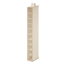 Honey-Can-Do 10-Shelf Hanging Vertical Closet Organizer, 54 inch;H x 12 inch;W x 12 inch;D, Natural