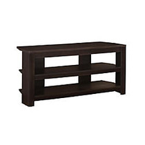 Monarch Specialties Engineered Wood TV Stand, For Flat-Panel TVs Up To 40 inch;, 20 inch;H x 42 inch;W x 16 inch;D, Cappuccino