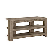 Monarch Specialties Engineered Wood TV Stand, For Flat-Panel TVs Up To 40 inch;, 20 inch;H x 42 inch;W x 16 inch;D, Dark Taupe