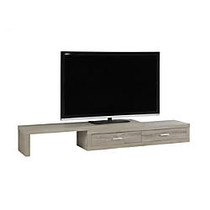 Monarch Specialties MDF Expandable TV Stand For 60 inch; - 95 inch; Flat-Panel TVs, 12 inch;H x 98 inch;W x 16 inch;D, Dark Taupe