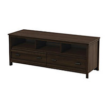 South Shore Furniture Exhibit Media Stand For TVs Up To 60 inch;, 23''H x 20''W x 60''D, Mocha Finish