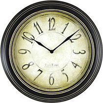 FirsTime; Distressed Round Wall Clock, 9 3/4 inch;, Distressed Black