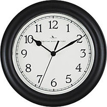 FirsTime; Essential Round Wall Clock, 8 1/2 inch;, Black