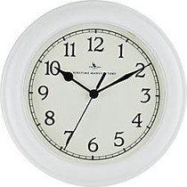 FirsTime; Essential Round Wall Clock, 8 1/2 inch;, White