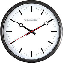 FirsTime; Moderna Round Wall Clock, 12 inch;, Silver