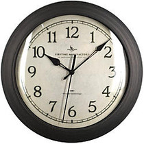 FirsTime; Slim Wall Clock, 11 inch;, Oil-Rubbed Bronze