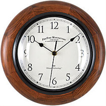FirsTime; Walnut Round Wall Clock, 11 inch;, Brown