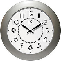 Infinity Instruments Berkeley 14 1/2 inch; Round Wall Clock, Brushed Nickel