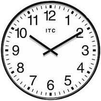 Infinity Instruments Round Wall Clock, 19 15/16 inch;, Black/White