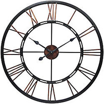 Infinity Instruments Round Wall Clock, 28 inch;, Bronze