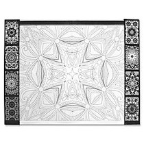 Aurora Desk Pad - Rectangle - 17 inch; Width x 22.8 inch; Depth - Paperboard - Black, White