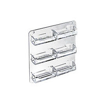 Azar Displays Business And Gift Card Holders, 6 Pockets, Wall Mount, 8 inch;H x 10 inch;W x 5 inch;D, Clear, Pack Of 2