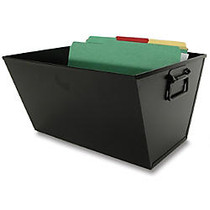 Buddy Posting Tub Letter Size - 7.5 inch; Height x 12.5 inch; Width x 13 inch; Depth - Desktop - Recycled - Black - 1Each