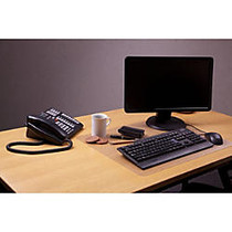 Desktex Anti-Slip Polycarbonate Desk Pad - Rectangle - 36 inch; Width x 20 inch; Depth - Polycarbonate, Polyvinyl Chloride (PVC) - Crystal Clear