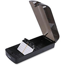 Lorell Desktop Business Card File - 650 Card - Black, Clear