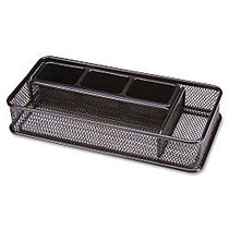 Lorell Mesh Desk Drawer Organizer - 5 Compartment(s) - 2 inch; Height x 10.3 inch; Width x 5 inch; Depth - Black - Steel - 1Each