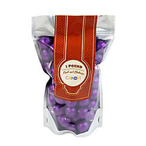 Sweetworks Foil-Wrapped Solid Milk Chocolate Balls, 1 Lb, Purple