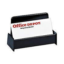 Office Wagon; Brand 30% Recycled Standard Business Card Holder, Black