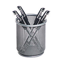 Office Wagon; Brand Metro Mesh Wire Pencil Cup, Pewter