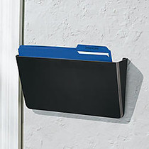 Office Wagon; Brand Single Wall Pocket, Letter Size, Black