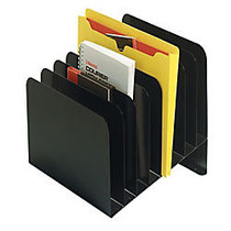 Office Wagon; Brand Slanted Recycled Vertical File Organizer, 8 Compartments, Black