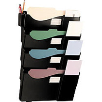 Office Wagon; Brand Wall 4 Pockets, Letter Size/Legal Size, Black