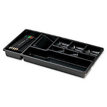 OIC Economy Drawer Tray - 9 Compartment(s) - 9 inch; Height x 16 inch; Width x 1.5 inch; Depth - Drawer - Black - 1Each