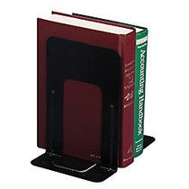 OIC; Standard Metal Bookends, Non-Skid, 9 inch;H, Black