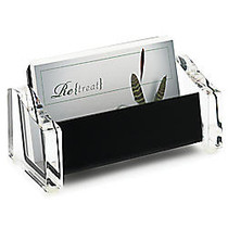 Realspace; Acrylic Business Card Holder, Black/Clear