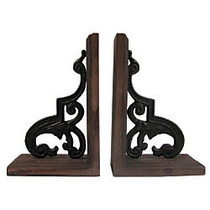 Realspace; Bookends, 9 inch;H x 11 3/4 inch;W x 4 inch;D, Weathered Brown, Set Of 2