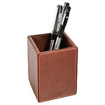 Realspace; Brown Leatherette Pencil Cup