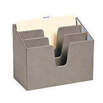 Realspace&trade; 3-Tier Fabric File Sorter, 10 inch; x 13 inch; x 7 inch;, Gray