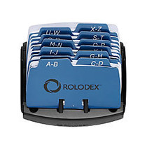 Rolodex; Petite; Card File, 125-Card Capacity, 6 Guides, 2 1/4 inch; x 4 inch;, Black