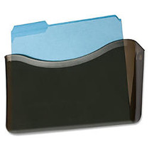 Rubbermaid Single Pocket Wall File - 1 Pocket(s) - 6.6 inch; Height x 13.7 inch; Width x 3.1 inch; Depth - Wall Mountable - Smoke - Polycarbonate - 1Each