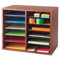 Safco; Adjustable Literature Organizer, 9 inch; x 11 1/2 inch; x 2 3/8 inch;, Cherry